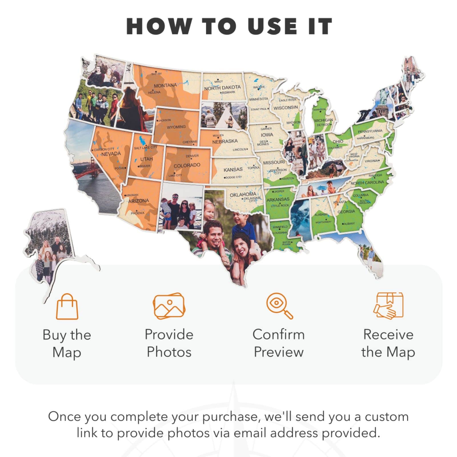 USA Photo Map Physical - SJB-DIAMOND ELITES