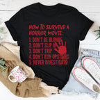 How To Survive A Horror Movie Tee Peachy Sunday
