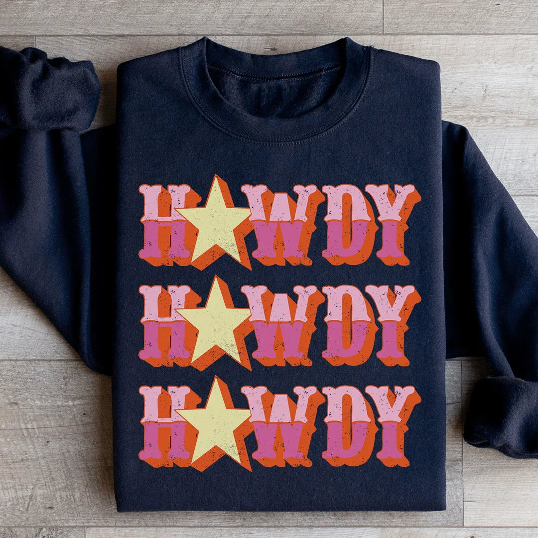 Howdy Western Sweatshirt Peachy Sunday