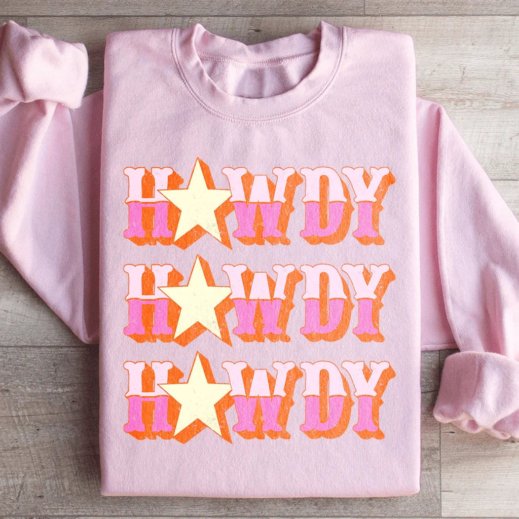 Howdy Western Sweatshirt Peachy Sunday