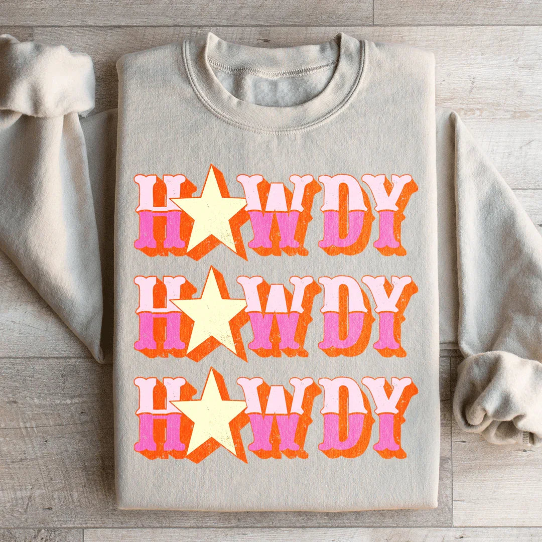 Howdy Western Sweatshirt Peachy Sunday