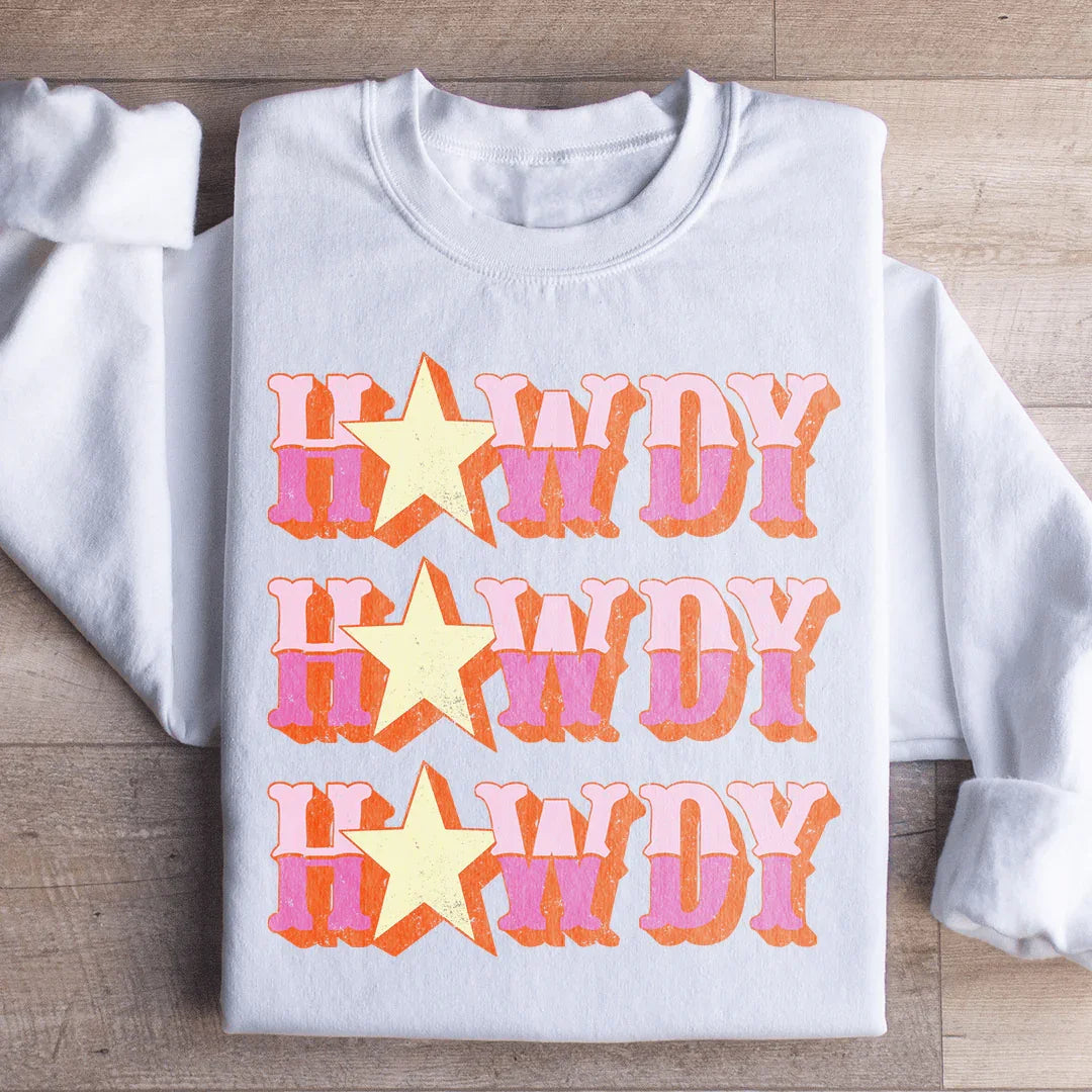 Howdy Western Sweatshirt Peachy Sunday