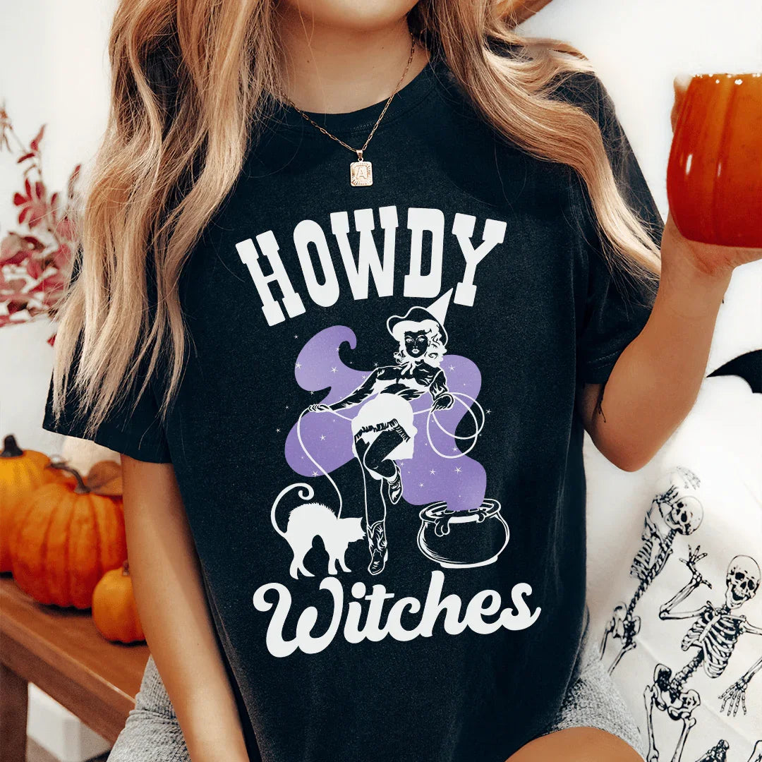 Howdy Witches Tee Peachy Sunday