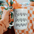 Hunny Bunny Mama Ceramic Mug 16oz Large Pastel Coffee Cup Blue Pink BandsCo Straps