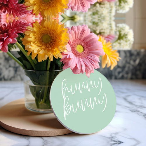 Easter Spring Ceramic Coaster Set 4 Inch Absorbent Drink Coasters Table Protectors Pack BandsCo Straps