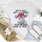 I Can Forget What I'm Doing While I'm Doing It Cow Tee Peachy Sunday