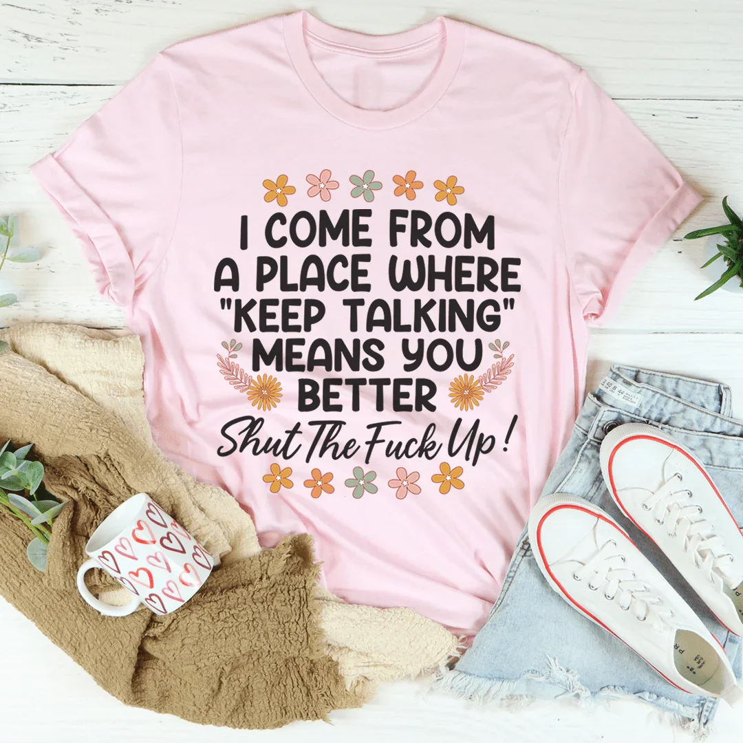 Keep Talking Tee Peachy Sunday