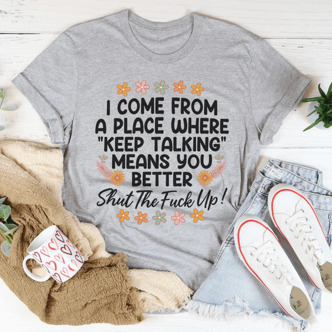 Keep Talking Tee Peachy Sunday