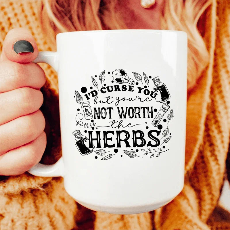 I'd Curse You Ceramic Mug 15 oz Peachy Sunday