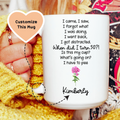 I Forgot What I Was Doing Custom Birthday Mug Peachy Sunday