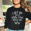 I Get By With A Little Help From My Hens Tee Peachy Sunday