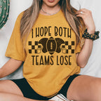 I Hope Both Teams Lose Tee Peachy Sunday