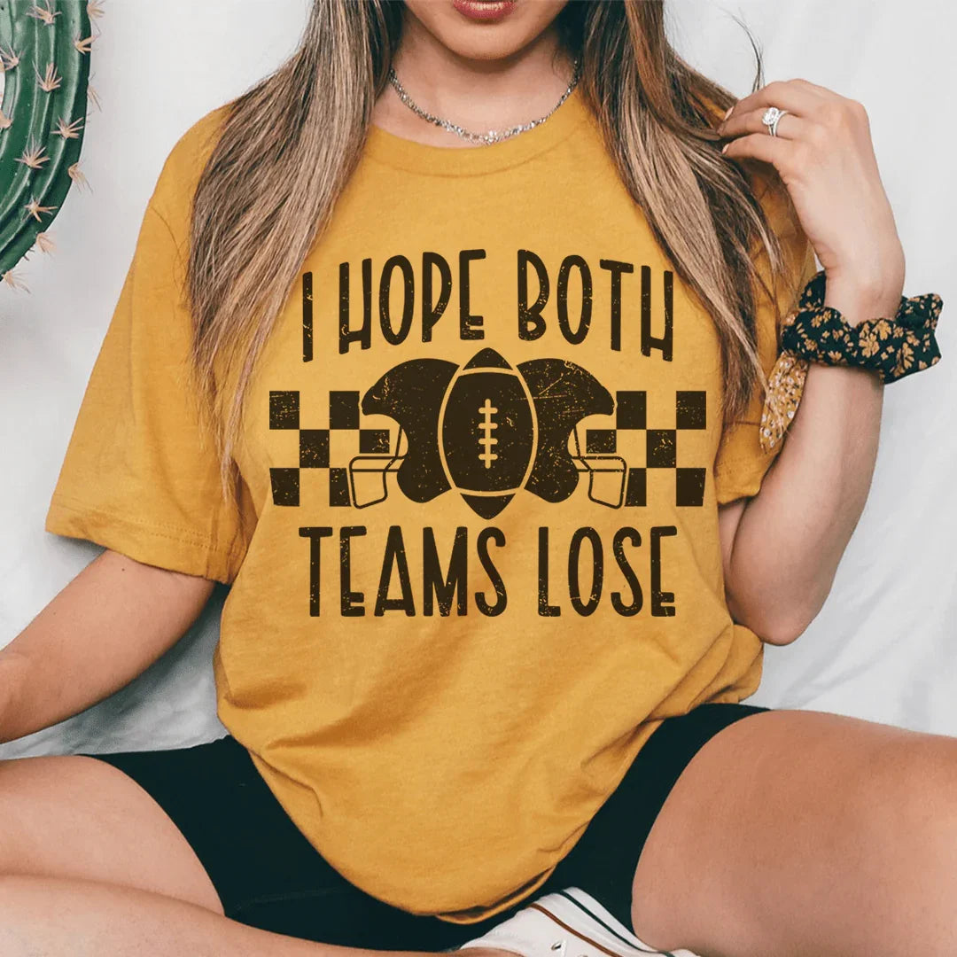 I Hope Both Teams Lose Tee Peachy Sunday