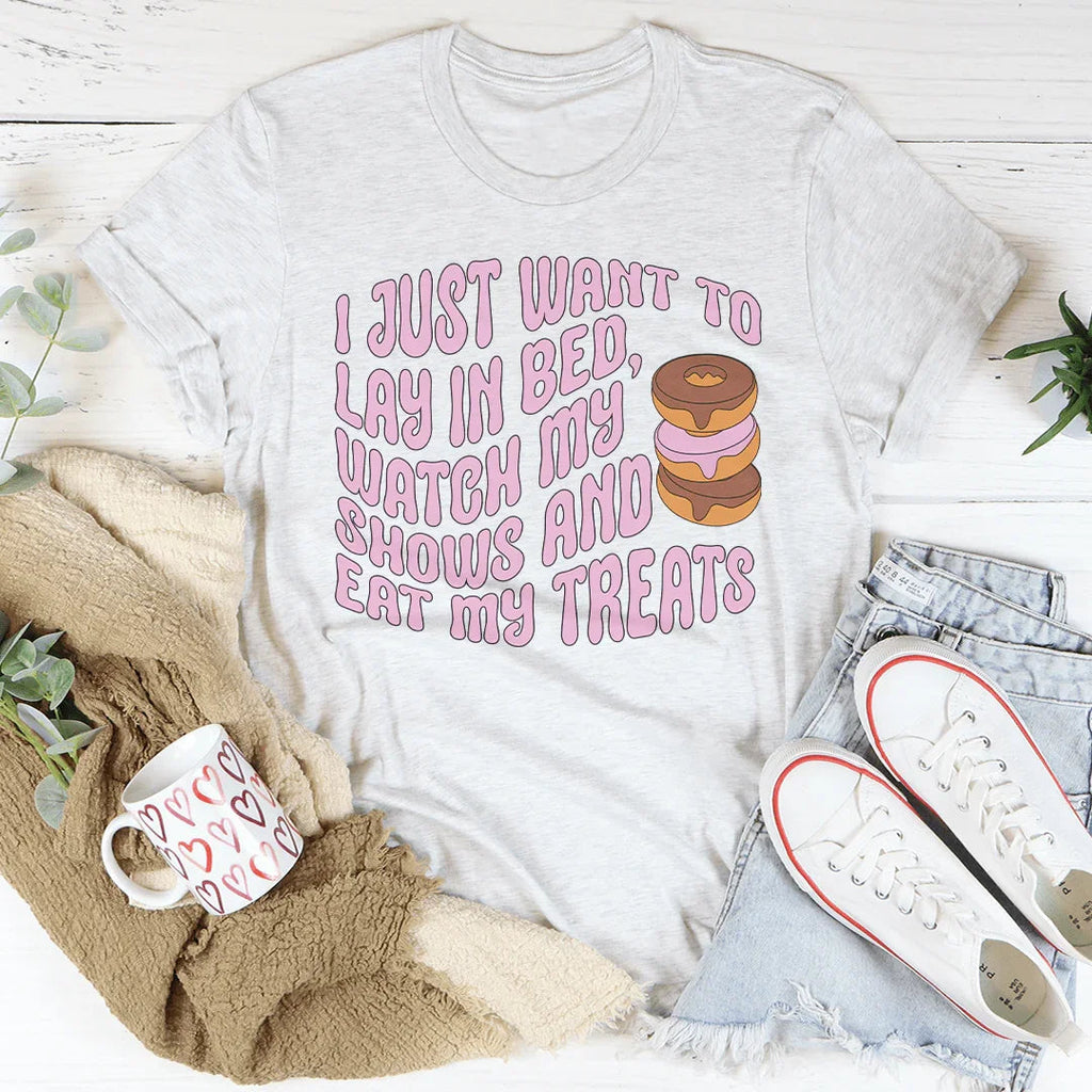 I Just Want To Lay In Bed Tee Peachy Sunday
