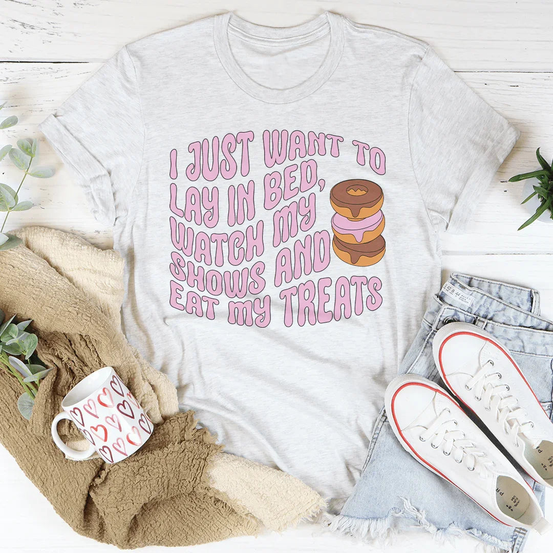 I Just Want To Lay In Bed Tee Peachy Sunday