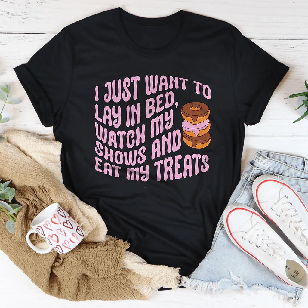 I Just Want To Lay In Bed Tee Peachy Sunday