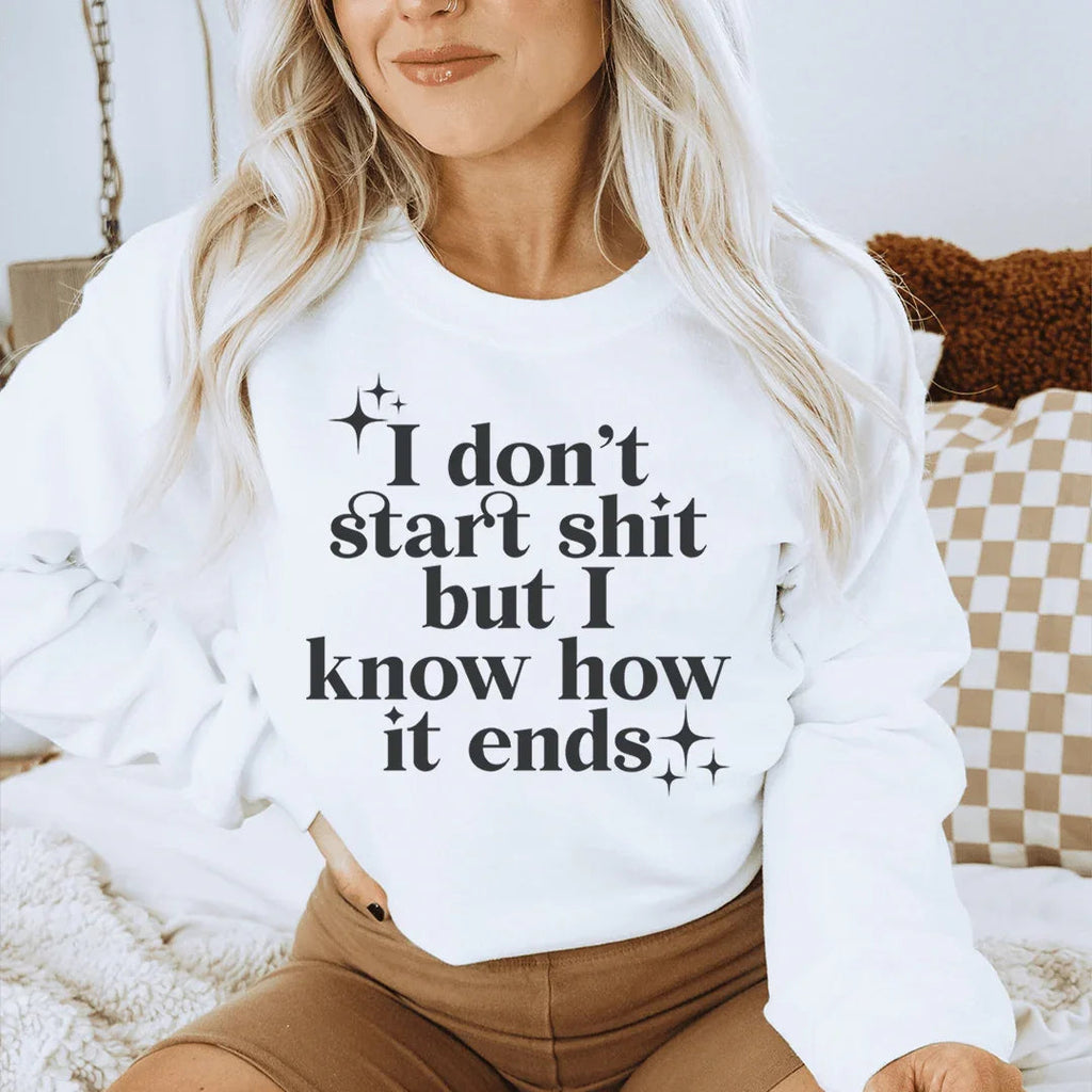 I Know How It Ends Sweatshirt Sweatshirt Peachy Sunday
