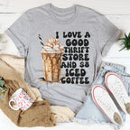 I Love A Good Thrift Store And $8 Iced Coffee Tee Peachy Sunday