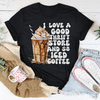 I Love A Good Thrift Store And $8 Iced Coffee Tee Peachy Sunday