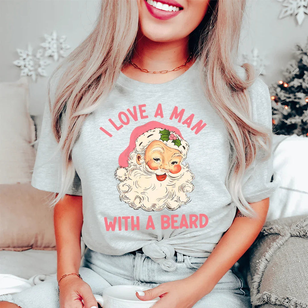 I Love A Man With A Beard Tee Peachy Sunday