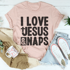 I Love Jesus & Naps Tee Peachy Sunday