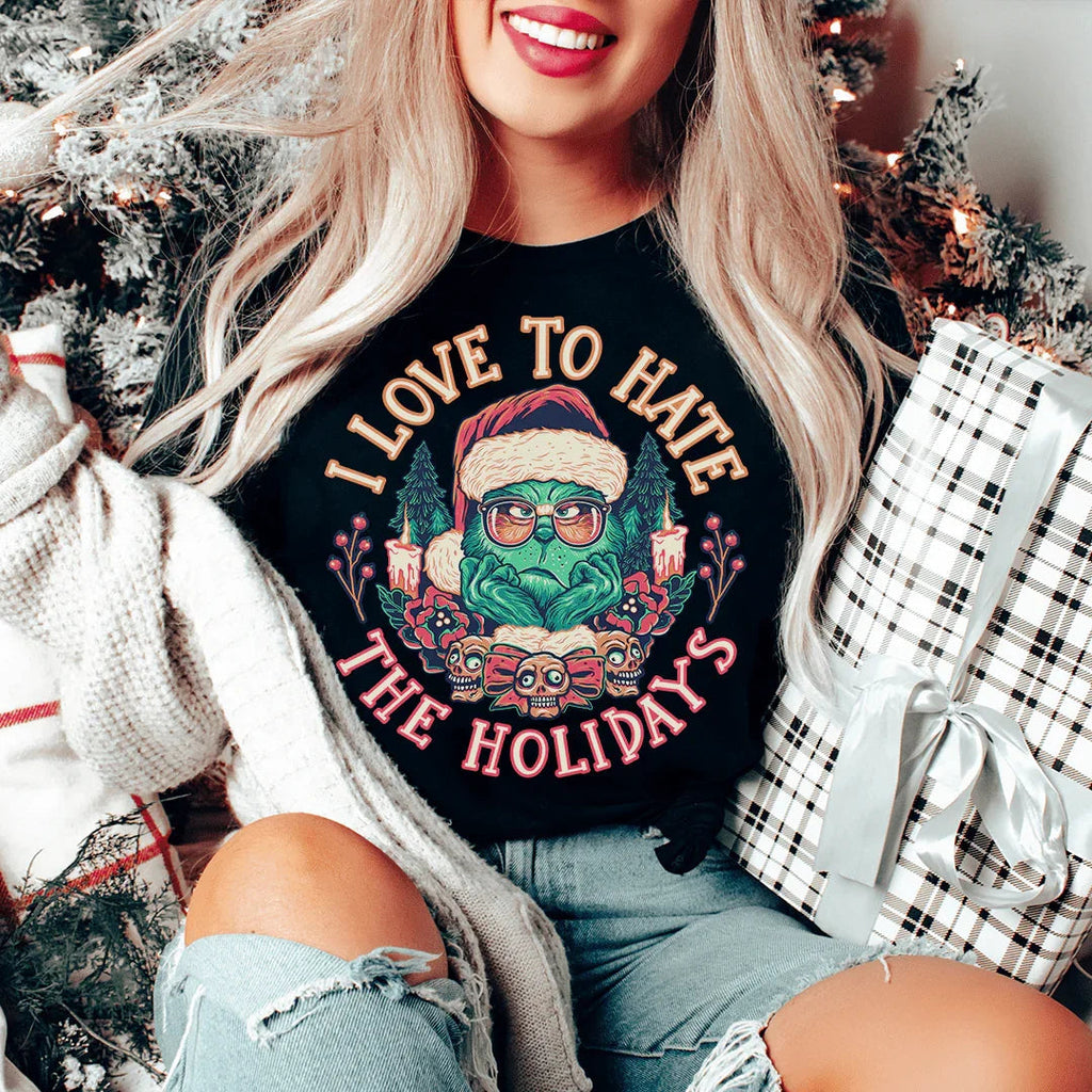 I Love To Hate The Holidays Tee Peachy Sunday
