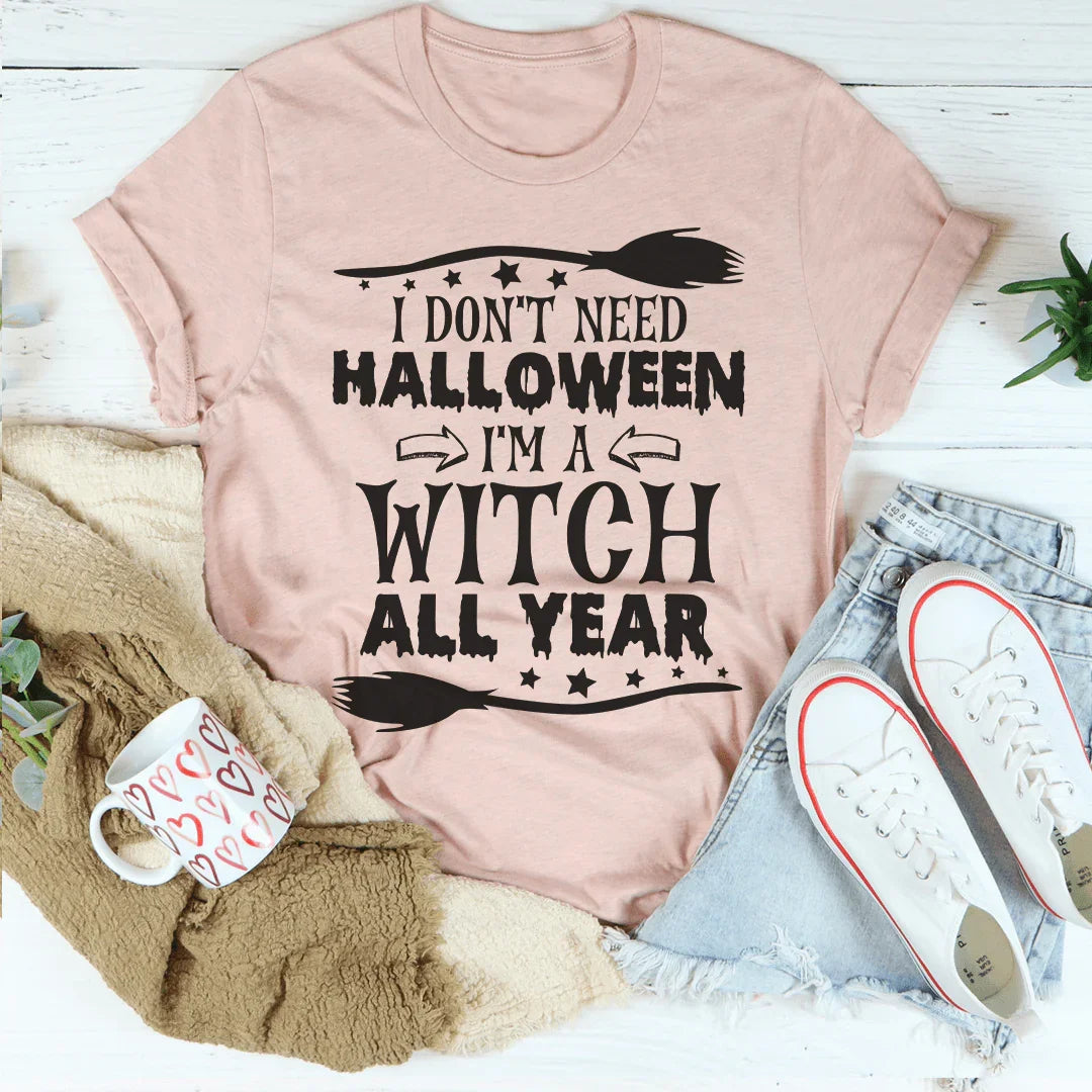 I'm A Witch All Year Tee Peachy Sunday