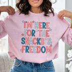I'm Here For The Snacks And Freedom Tee Peachy Sunday