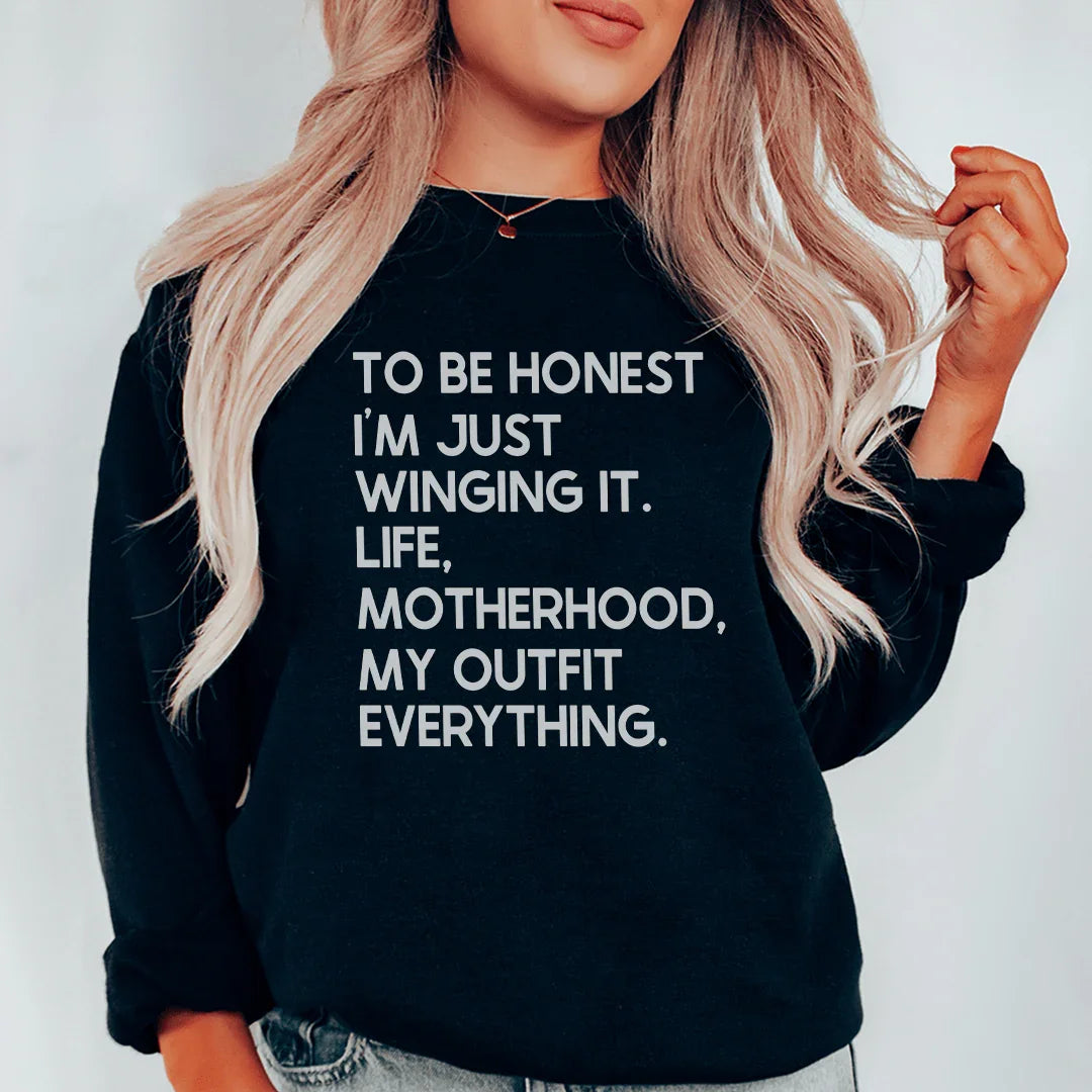 I'm Just Winging It Sweatshirt Peachy Sunday