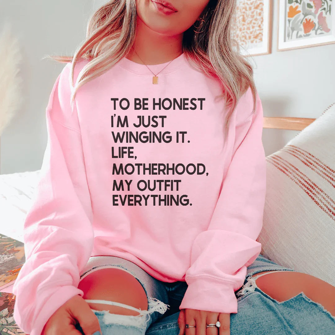 I'm Just Winging It Sweatshirt Peachy Sunday