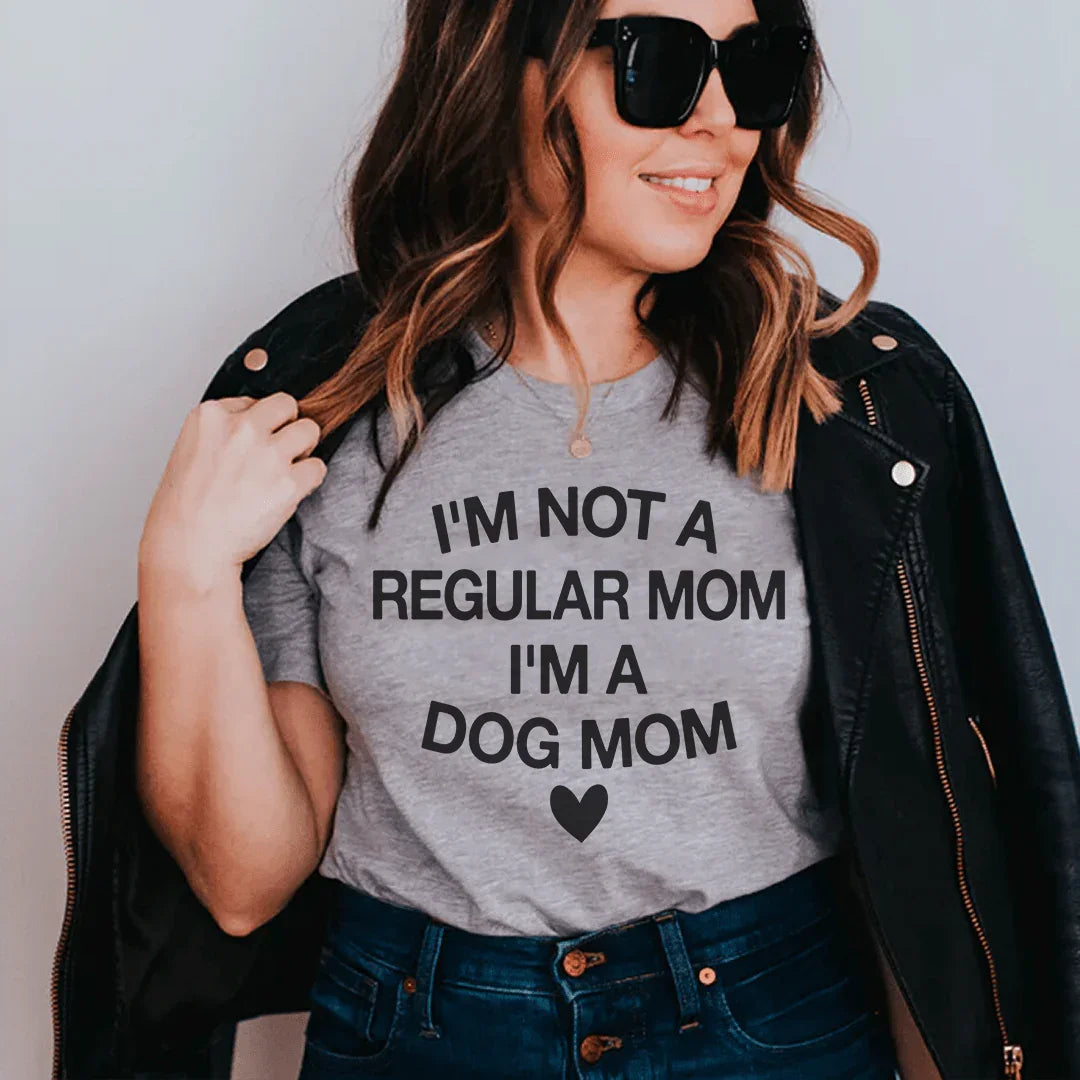 I'm Not A Regular Mom I'm A Dog Mom Tee Peachy Sunday