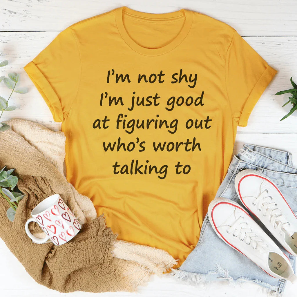 I'm Not Shy Tee Peachy Sunday