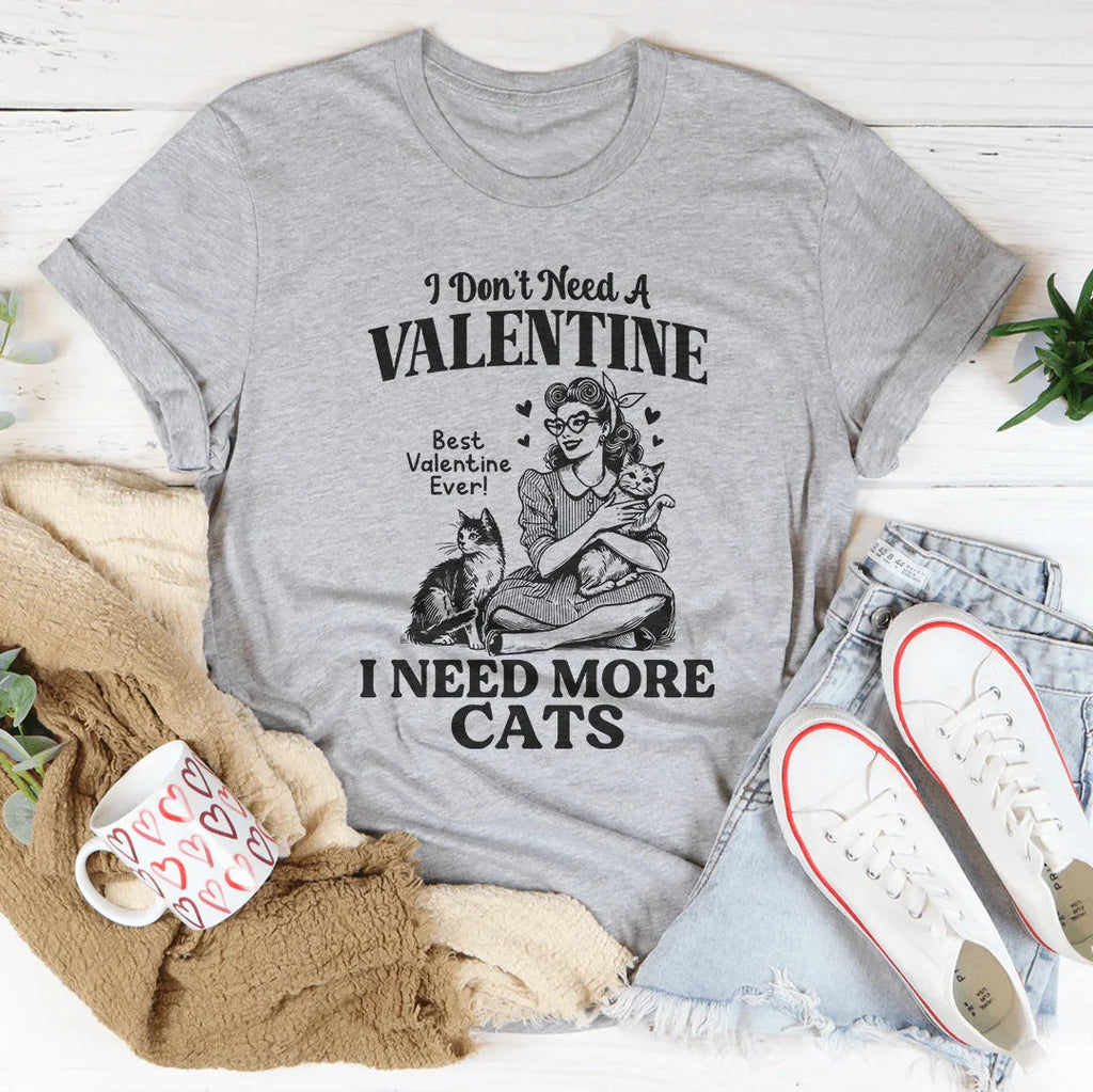 I  Need A More Cats Tee Peachy Sunday