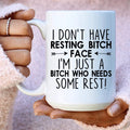 I Need Some Rest Ceramic Mug 15 oz Peachy Sunday