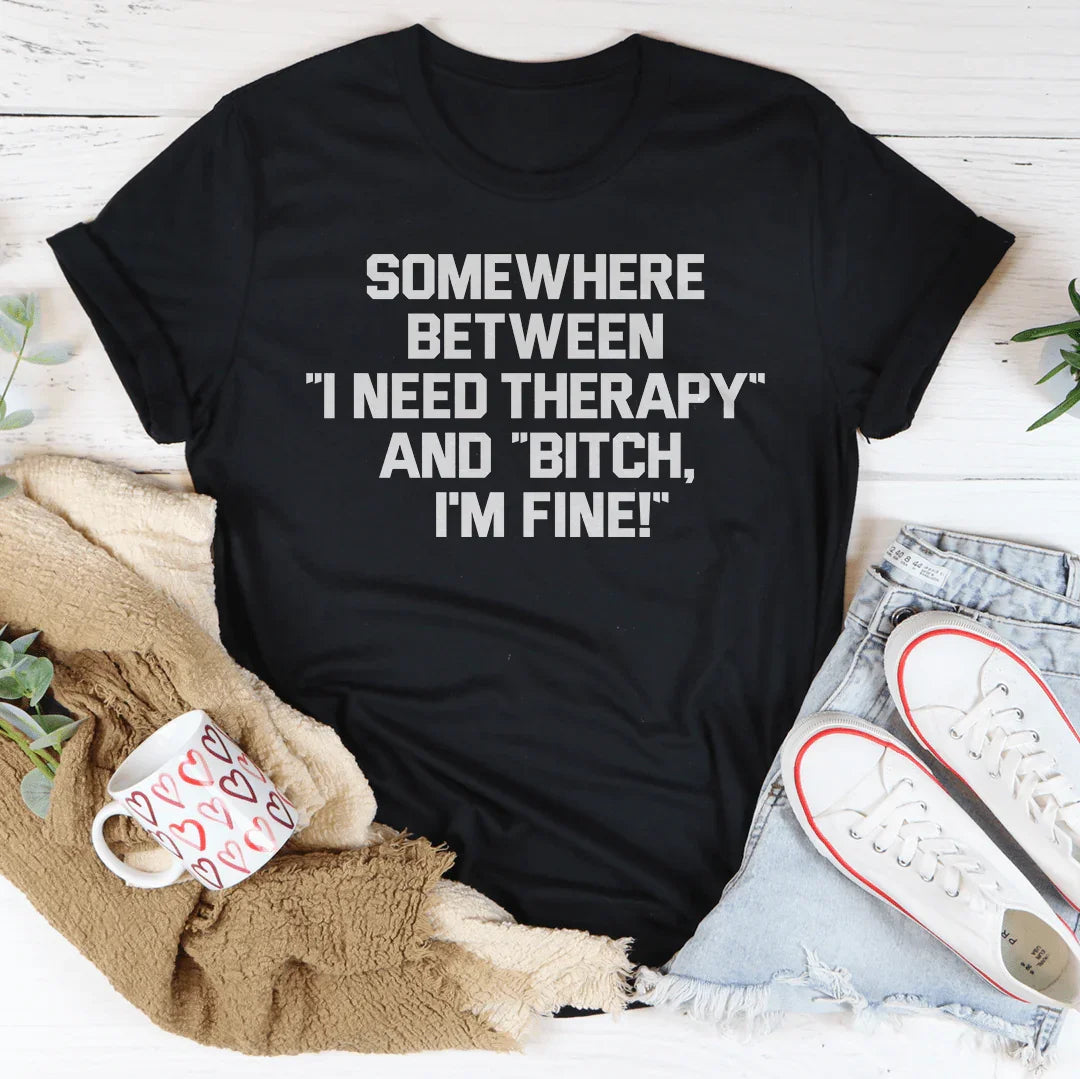 I Need Therapy Tee Peachy Sunday