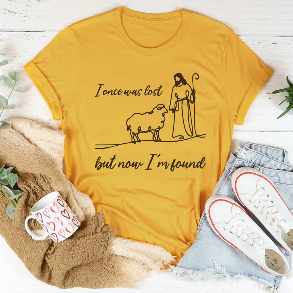 I Once Was Lost But Now I'm Found Tee Peachy Sunday