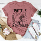 I Put The B In Obituary Tee Peachy Sunday