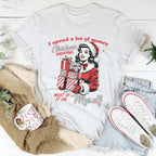 I Spend A Lot Of Money Christmas Shopping Tee Peachy Sunday