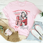 I Spend A Lot Of Money Christmas Shopping Tee Peachy Sunday
