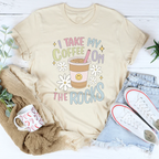 I Take My Coffee On The Rocks Tee Peachy Sunday