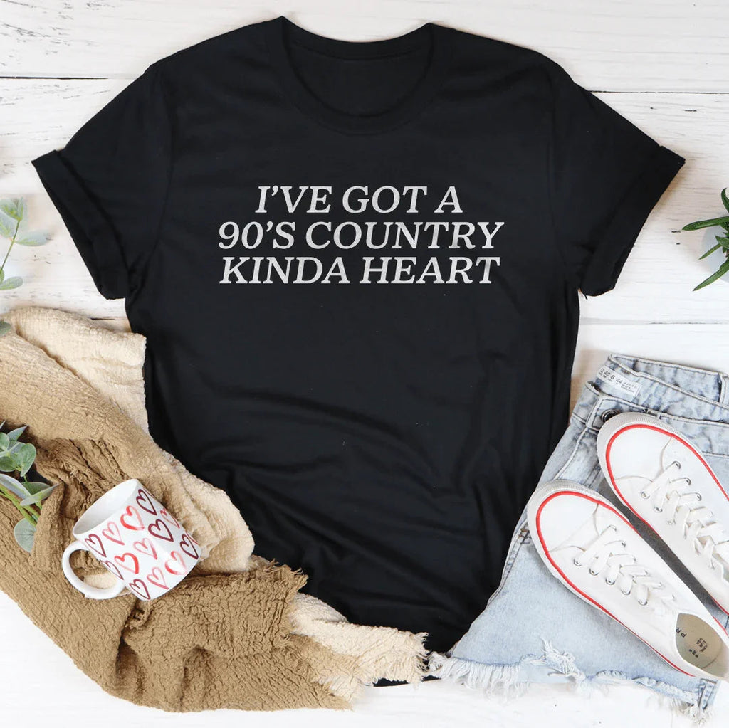 I've Got A 90's Country Kinda Heart Tee Peachy Sunday