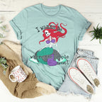 I Wanna Be Where The People Aren't Skull Mermaid Tee Peachy Sunday