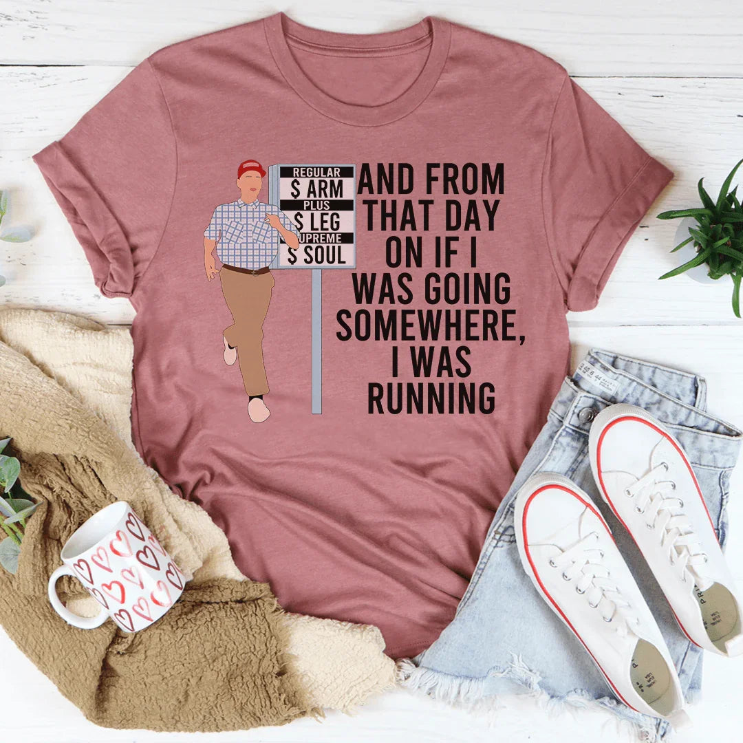 I Was Running Tee Peachy Sunday
