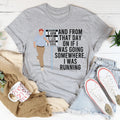 I Was Running Tee Peachy Sunday