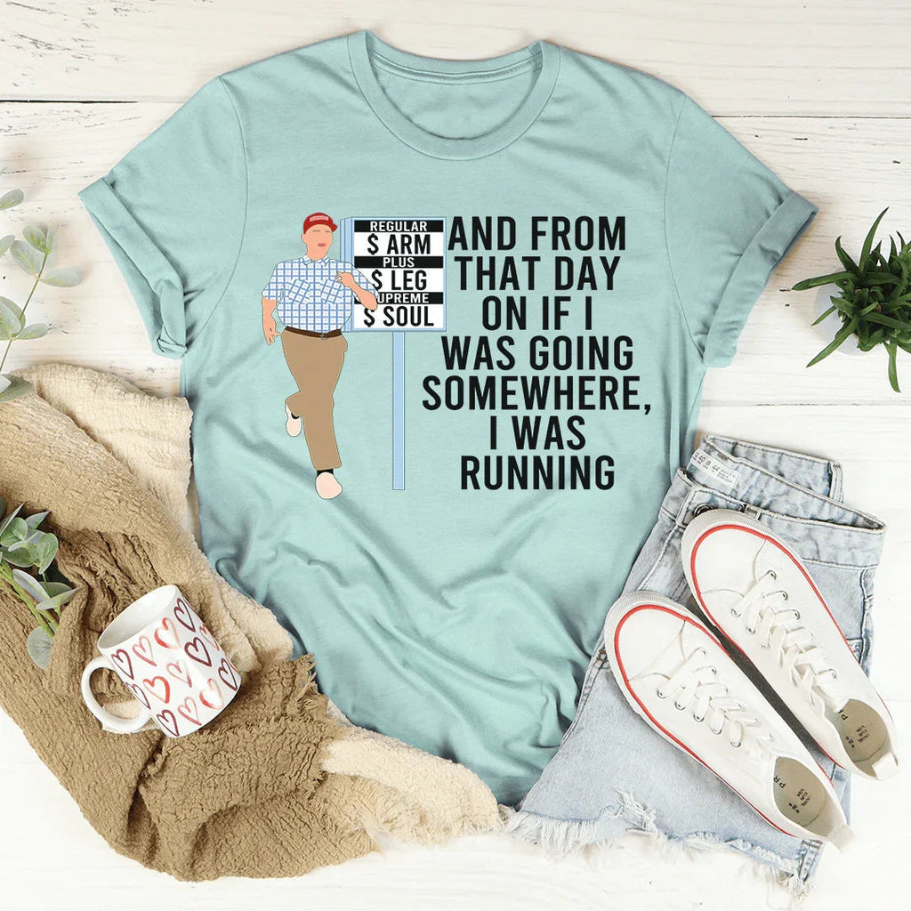 I Was Running Tee Peachy Sunday
