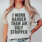 I Work Harder Tee Peachy Sunday