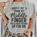 I Would Like To Thank My Middle Finger Tee Peachy Sunday