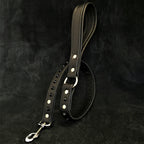 Black studded leash Bestia Dog Gear