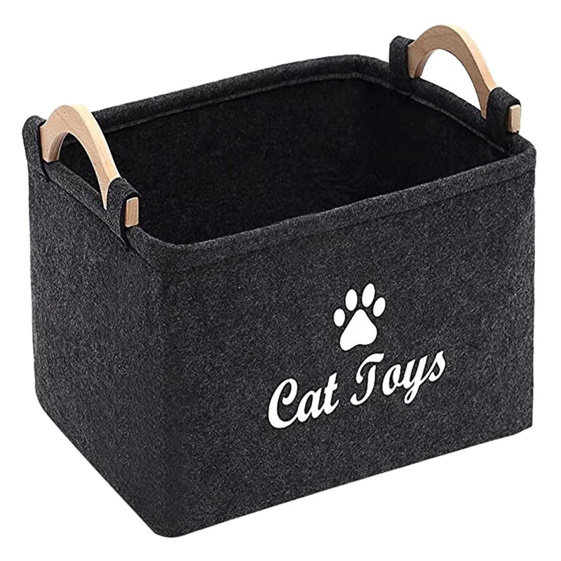Felt Pet Toy Storage Basket Pi-Mart