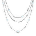Moon Magic Moonstone Necklace - Wild/ 925 Sterling Silver - 18k Rose Gold Rainbow Moonstone Necklaces for Women/Authentic Rainbow Crystal Moonstone Jewelry Lootquake LLC